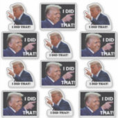 Trump deed het 12 sticker vel (Voorkant)