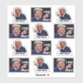 Trump deed het 12 sticker vel (Vel)