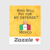 Trump Defence Custom-Cut Vinyl Sticker (Vel)