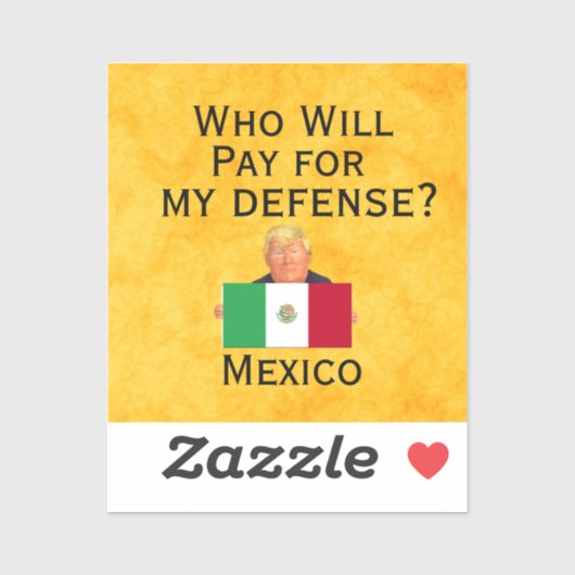 Trump Defence Custom-Cut Vinyl Sticker (Vel)