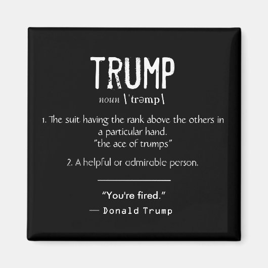 Trump Definition Cool Political Donald Trump Quote Magneet (Voorkant)