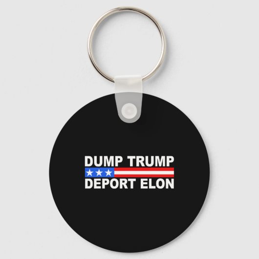 Trump Deport Elon 50501 Sleutelhanger (Voorkant)