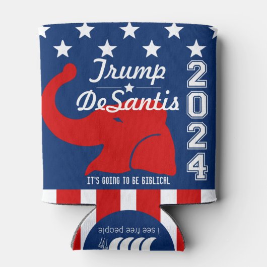 TRUMP DESANTIS 2024 BIBLICAL BLIKJESKOELER (Achterkant)