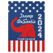 TRUMP DESANTIS 2024 BIBLICAL KLEMBORD (Achterkant)