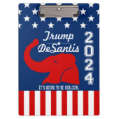 TRUMP DESANTIS 2024 BIBLICAL KLEMBORD (Voorkant)