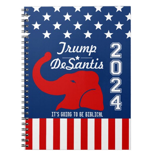 TRUMP DESANTIS 2024 BIBLICAL NOTITIEBOEK (Voorkant)