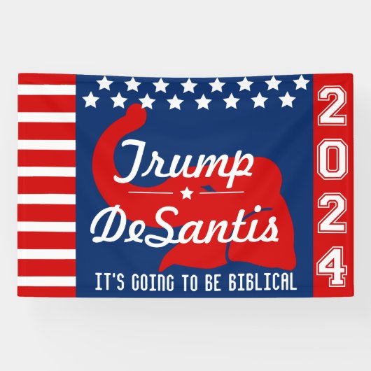 TRUMP DESANTIS 2024 BIBLICAL SPANDOEK (Horizontaal)