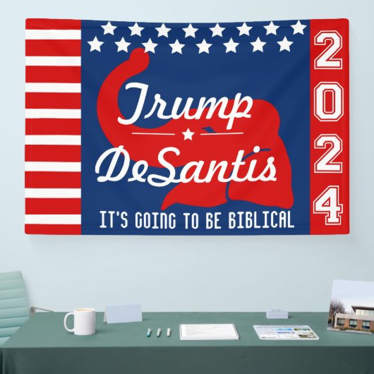 TRUMP DESANTIS 2024 BIBLICAL SPANDOEK (Beurs)