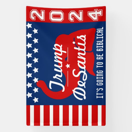 TRUMP DESANTIS 2024 BIBLICAL SPANDOEK (Verticaal)