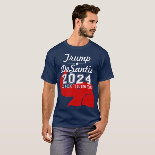 TRUMP DESANTIS 2024 BIBLICAL T-SHIRT (Voorkant volledig)