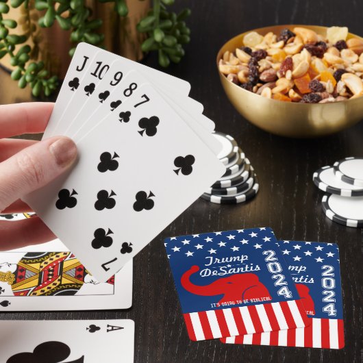 TRUMP DESANTIS 2024 BIJBELS POKERKAARTEN (Insitu)