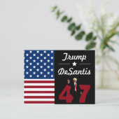 Trump Desantis 2024 Briefkaart (Staand voorkant)