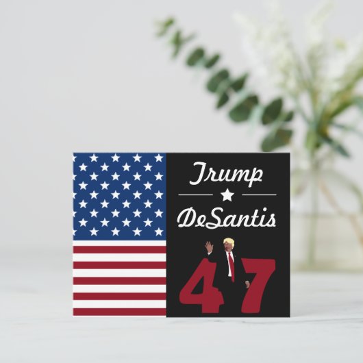 Trump Desantis 2024 Briefkaart (Staand voorkant)