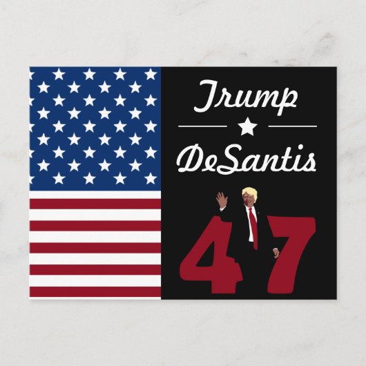 Trump Desantis 2024 Briefkaart (Voorkant)