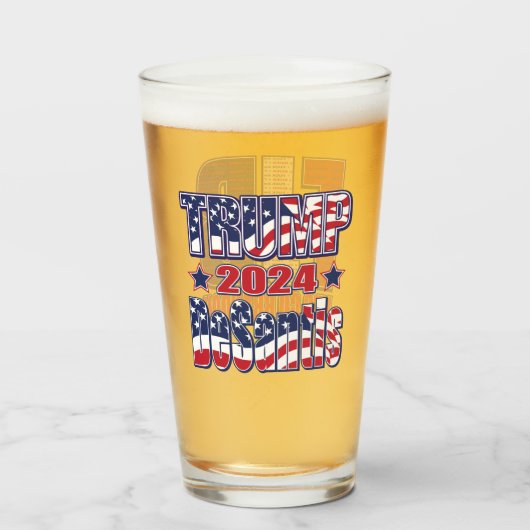Trump DeSantis 2024 Glas (Voorkant gevuld)