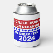 Trump DeSantis 2024 Mijn droomteam Blikjeskoeler (Blikje Achterkant)