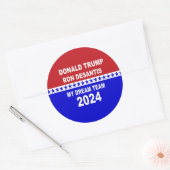 Trump DeSantis 2024 Mijn droomteam Ronde Sticker (Envelop)