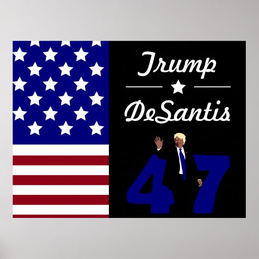 Trump Desantis 2024 Poster (Voorkant)