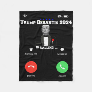 Trump Desantis 2024 roept Republikeinse verkiezing Fleece Deken