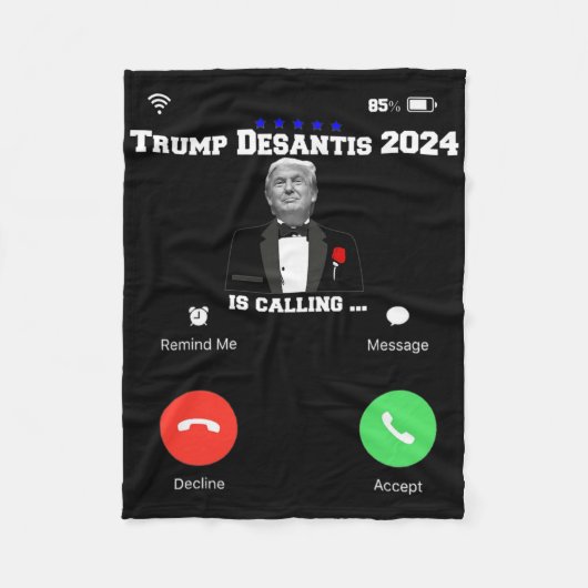 Trump Desantis 2024 roept Republikeinse verkiezing Fleece Deken (Voorkant)