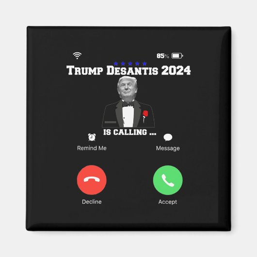 Trump Desantis 2024 Roept Republikeinse Verkiezing Magneet (Voorkant)