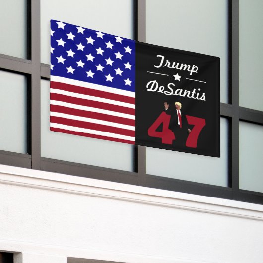 Trump Desantis 2024 Spandoek (Buitenkant Gebouw)