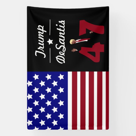 Trump Desantis 2024 Spandoek (Verticaal)