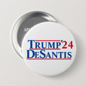 Trump / DeSantis '24 Ronde Button 7,6 Cm (Voorkant /achterkant)