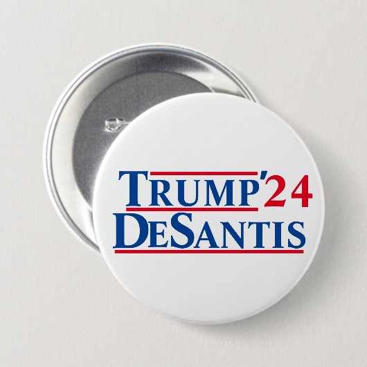 Trump / DeSantis '24 Ronde Button 7,6 Cm (Voorkant /achterkant)
