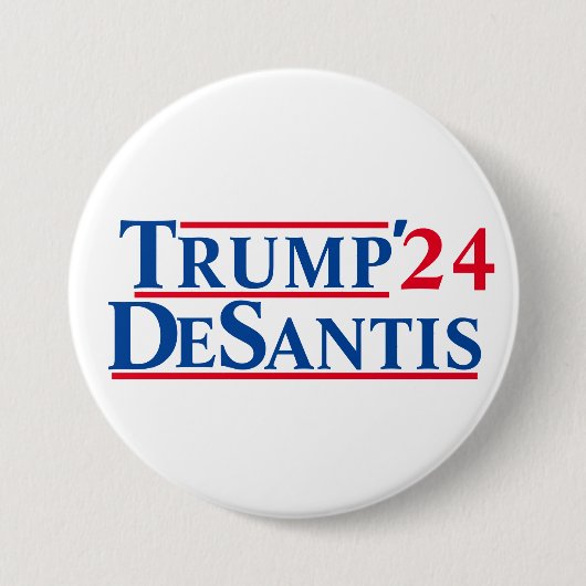 Trump / DeSantis '24 Ronde Button 7,6 Cm (Voorkant)