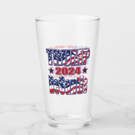 Trump DeSantis voor President 2024 Glas (Voorkant)