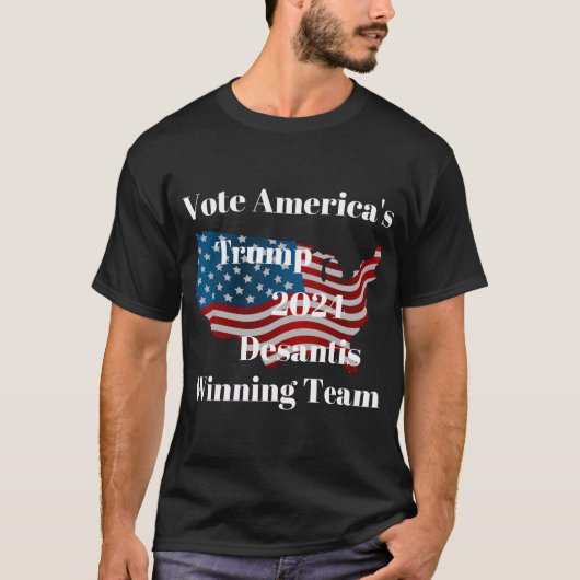 Trump Desantis Vote 2024 T-Shirt (Voorkant)