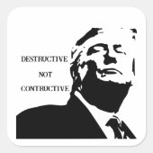 Trump/Destructief Niet Constructief Sticker (Voorkant)