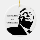 Trump/Destructieve Keramische Versiering Keramisch Ornament (Achterkant)