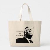 Trump/Destructieve Niet Constructieve Boodschappen Grote Tote Bag (Achterkant)