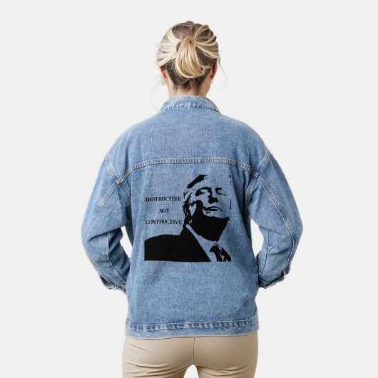 Trump/Destructieve Niet Constructieve Denim Jas Jacket (Model)