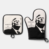 Trump/Destructieve Ovenwant & Pothouder Pannenlap Set (Voorkant)