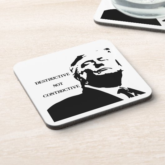 Trump/Destructive Beverage Coaster Bier Onderzetter (Linkerzijde)