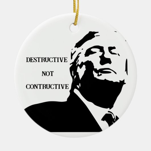 Trump/Destructive Ceramic Ornament (Voorkant)