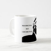 Trump/Destructive Not Constructive Coffee Mug Koffiemok (Voorkant links)