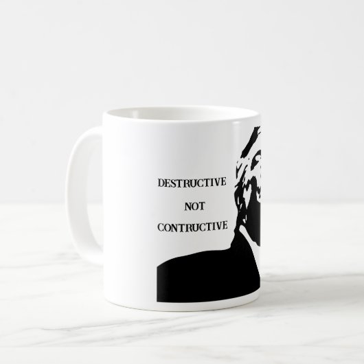 Trump/Destructive Not Constructive Coffee Mug Koffiemok (Voorkant links)