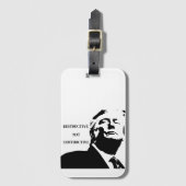 Trump/Destructive Not Constructive Luggage Bag Bagagelabel (Voorkant (verticaal))