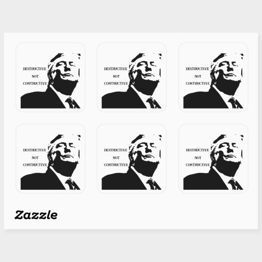 Trump/Destructive Not Constructive Sticker (Vel)
