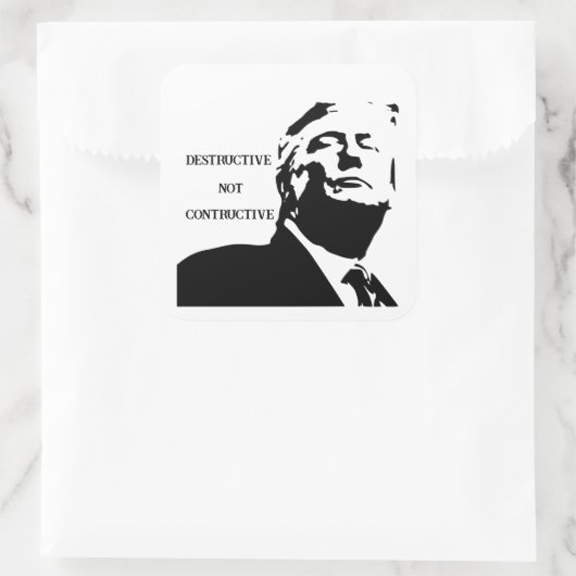 Trump/Destructive Not Constructive Sticker (Tas)