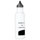 Trump/Destructive Not Constructive Water Bottle Waterfles (Links)