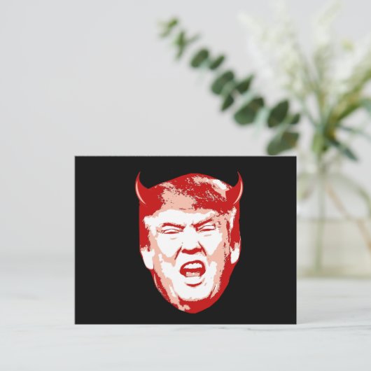 Trump Devil Head - Anti-Trump - Briefkaart (Staand voorkant)