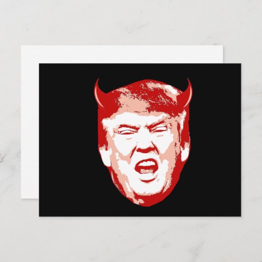 Trump Devil Head - Anti-Trump - Briefkaart (Voorkant / Achterkant)