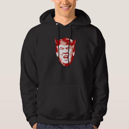 Trump Devil Head - Anti-Trump - Hoodie (Voorkant)