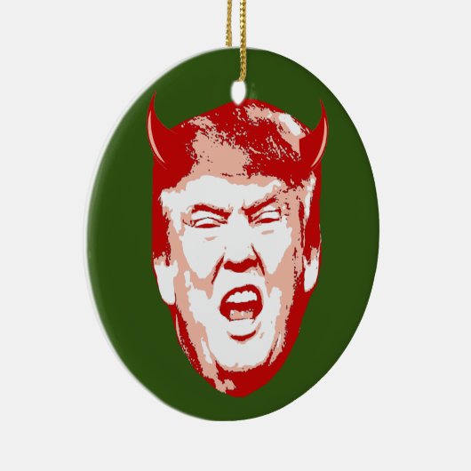 Trump Devil Head - Anti-Trump - Keramisch Ornament (Rechts)