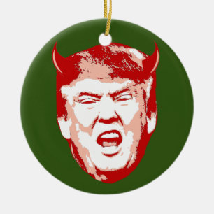 Trump Devil Head - Anti-Trump - Keramisch Ornament